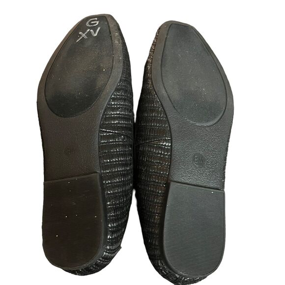 Steve Madden Black Seemly Raffia Straw Ballet Flats 8 Woven Bow Tie - Picture 10 of 10